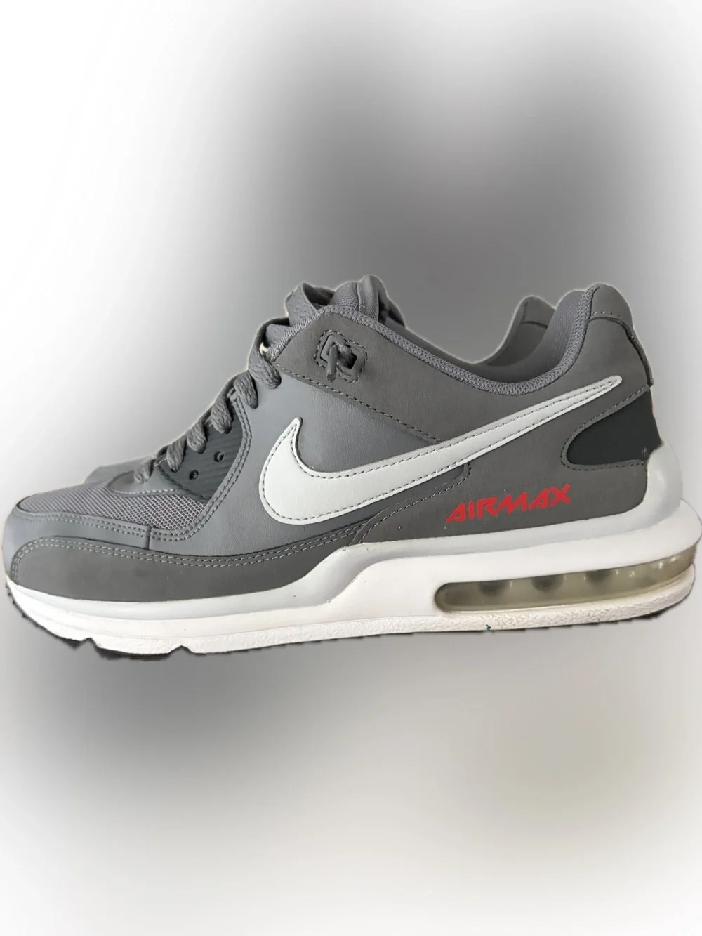 Nike Airmax 90's Big Kids size 7Y Sneakers in Gray, White and Dark Orange Accent